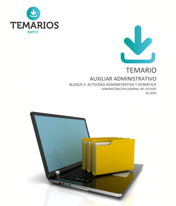 TEMARIO PDF Auxiliares Administrativos AGE 2025 - BLOQUE 2 + Test de repaso